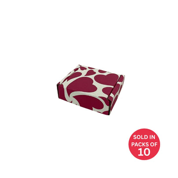 White Flip Lid Shipper Box (125x118x38mm) (Pink Whirlwind Love)