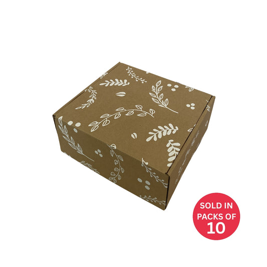 Large Rectangle Shipper Box (252x232x112mm) Botanical (Pack of 10)