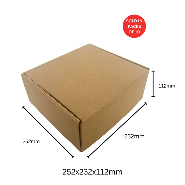 Large Rectangle Shipper Box 252x232x112mm (Pack of 10) – In The Box