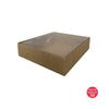 Kraft Box with PVC lid 210x190x53mm