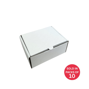 Medium Flip Lid Shipper Box 200x150x85mm (White)(Pack of 10)