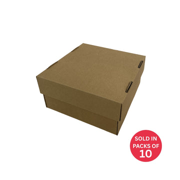 E-Flute Gift Box (Kraft) 200x200x100mm (Pack of 10)
