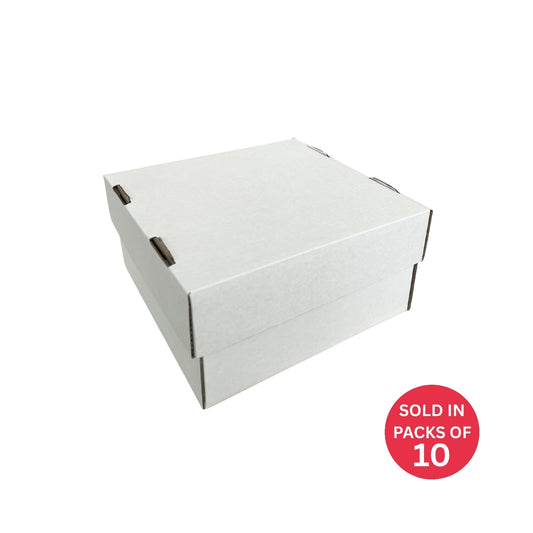 E-Flute Gift Box (White) 200x200x100mm