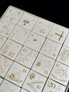 Little Advent Boxes (Gold on White)