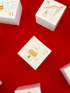 Little Advent Boxes (Gold on White)