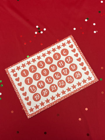 Advent Stickers (Hearts & Stars)