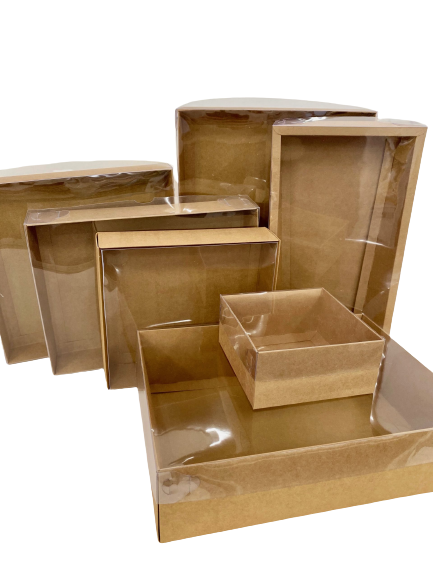Display box bundle of boxes, kraft in colour