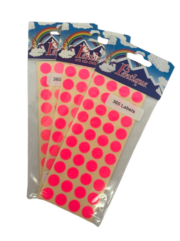 Sticker Dots (Lumo Pink) (Pack of 360)