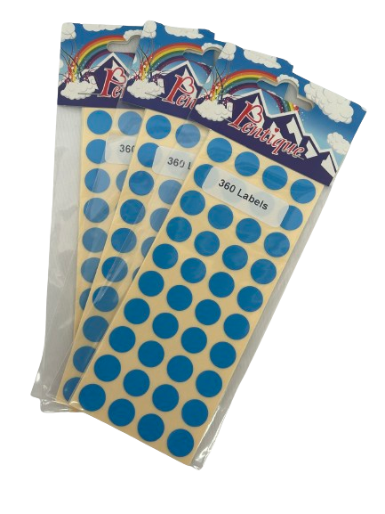 Sticker Dots (Blue) (Pack of 360)