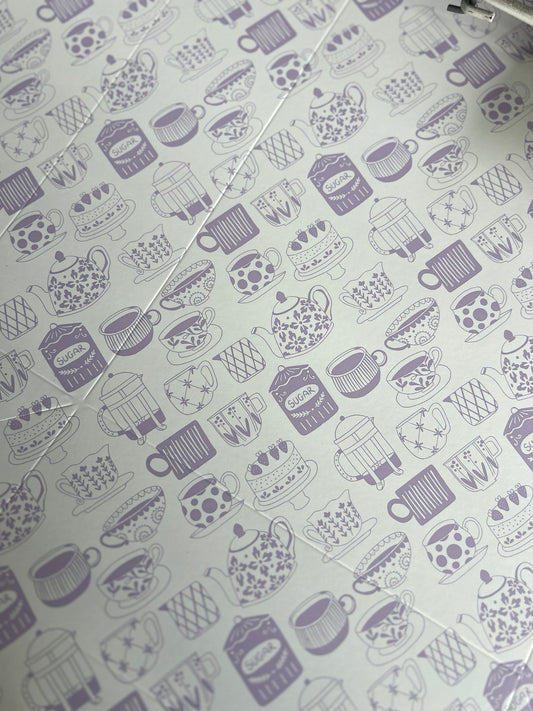 Bento Cake Box (White) 250x250x60mm (Lilac Sips 'n Sweets) (Pack of 10)