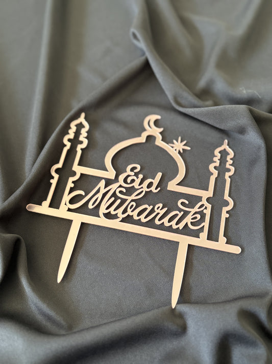 Eid Mubarak Cake Topper (Rose Gold)
