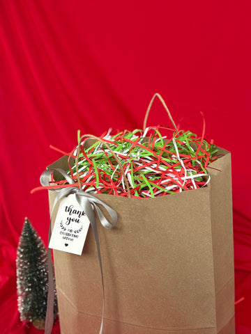 Candy Cane Shredded Paper (90g) NARROW
