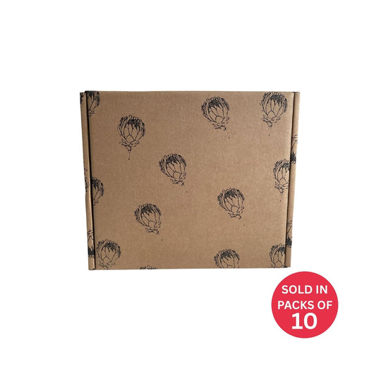 Large Rectangle Shipper Box (252x232x112mm) Protea (Pack of 10)