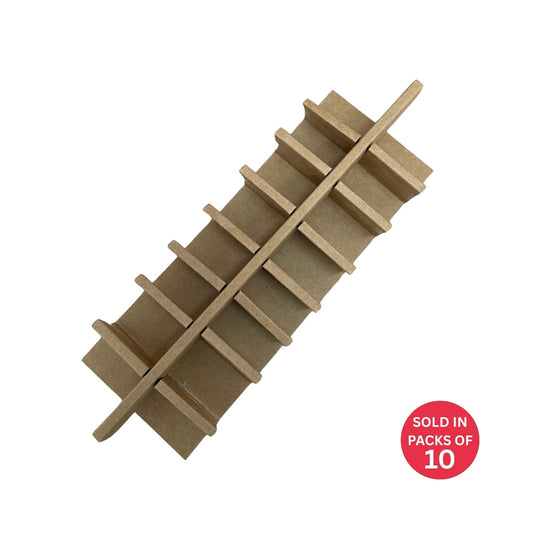 Long Rectangle Chocolate Box INSERTS ONLY (Kraft) (Pack of 10)