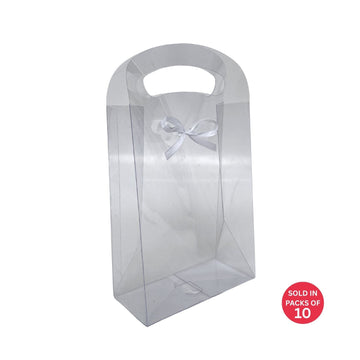 PVC Handbag with Ribbon Holes 150x70x265mm (Pack of 10)