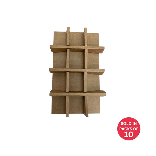 Rectangle Chocolate Box INSERTS ONLY (Kraft) (Pack of 10)