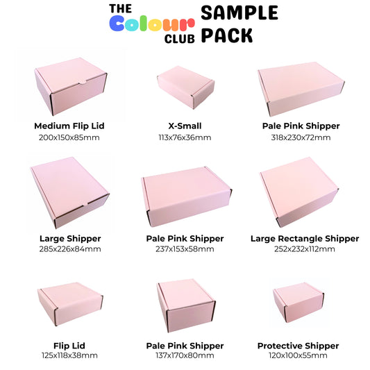 Pale Pink Shipper Box Sample Pack