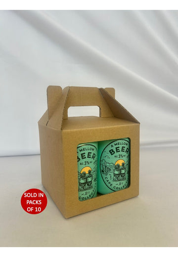 4 x 330ml Can Box (Kraft) 136x136x125mm (Pack of 10)