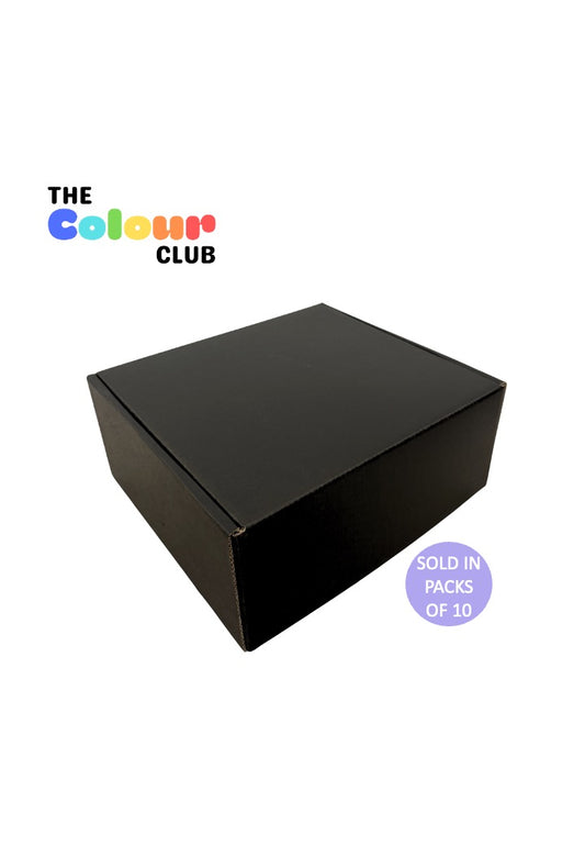 Large Black Rectangle Shipper Box 252x232x112mm (Pack of 10)
