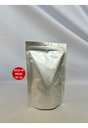 Stand Up Pouch (Silver) 16x24cm (Pack of 10)
