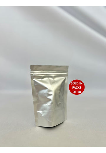 Stand Up Pouch (Silver) 11x17cm (Pack of 10)