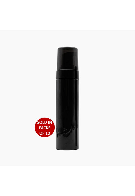200ml Foam Bottle with Closure (Black) (Pack of 10)