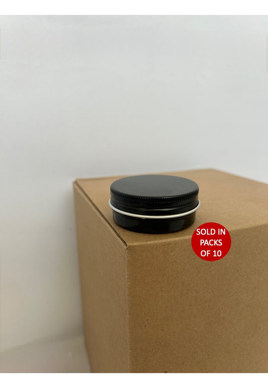 30g Aluminium Tin (Black) (Pack of 10)