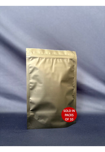 Stand Up Mylar Bag (Black) 16x24cm (Pack of 10)