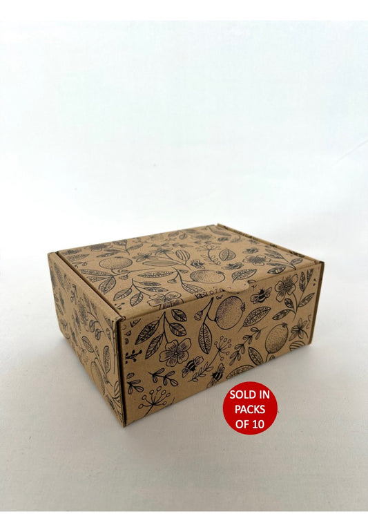 Medium Flip Lid Shipper Box (200x150x85mm) Black Citrus Serenade