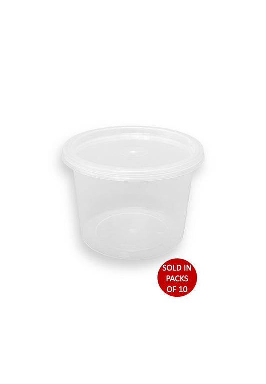 Sauce Tub 500ml Clear (Pack of 10)