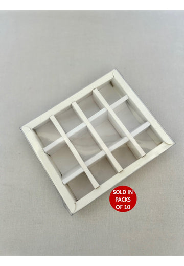Small Chocolate Box INSERTS ONLYS (White) (Pack of 10)