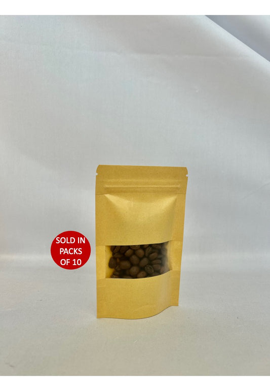 Kraft Paper Bag with Window 9x14cm (Pack of 10)