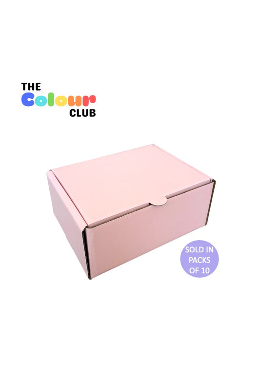 Pale Pink Medium Flip Lid Shipper Box (200x150x85mm) (Pack of 10)