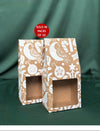 Kraft Coffee Box with Window (White Festive Forest) (Pack of 10)