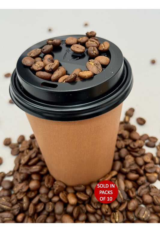 350ml Single Wall Paper Cup (Kraft) (Pack of 10)