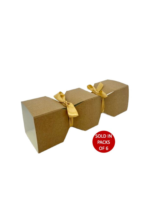 Rectangular Cracker (Kraft) 85x60x70mm (Pack of 6)