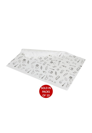 Food Print Greaseproof (420x310mm) (Pack of 10)