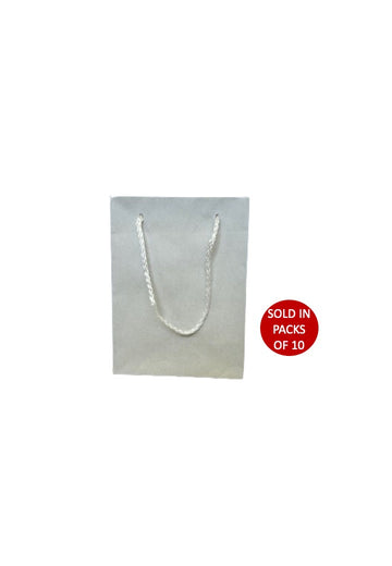 Small White Carrier Bag 235x125x138mm (Pack of 10)