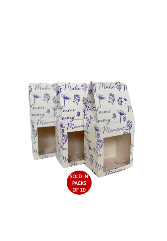 White Coffee Box with Window (Lilac Mother's Day)