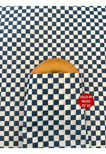 Blue Check Greaseproof 420x310mm (Pack of 10)
