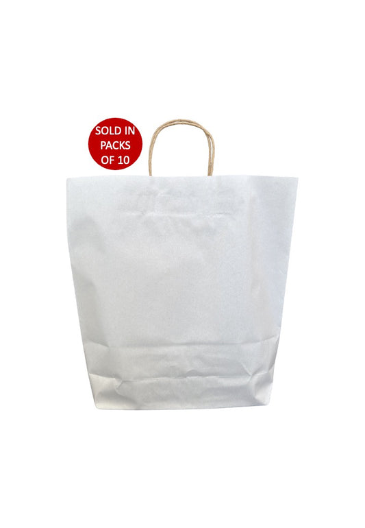 White Gift Bag 370x280x145mm (115gsm) (Pack of 10)