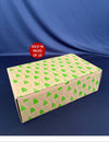 Kraft Shoebox 349x211x111mm (Green Christmas Trees) (Pack of 10)