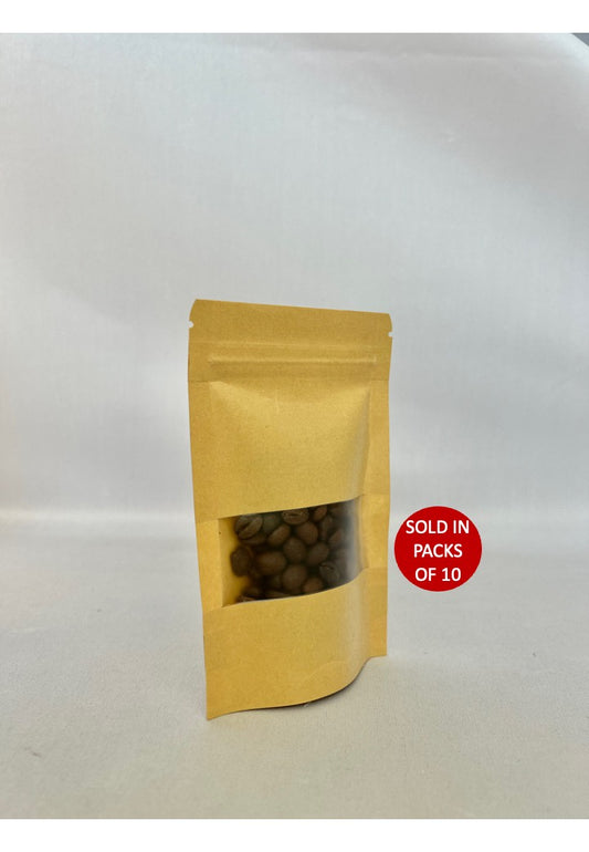 Kraft Paper Bag with Window 16x24cm (Pack of 10)