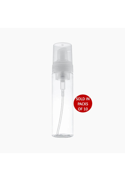 200ml Foam Bottle with Closure (Clear) (Pack of 10)