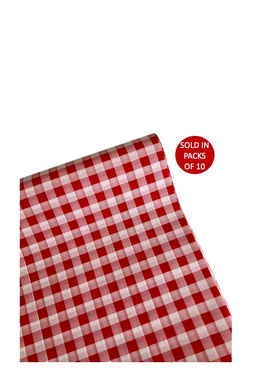Greaseproof Gingham (Red Gingham) 620x420mm