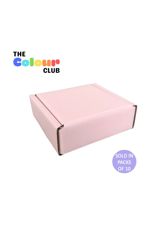 Flip Lid Shipper Box (Pale Pink) (125x118x38mm) (Pack of 10)