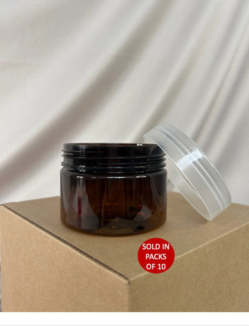 250ml Michelle Jar (PET Amber) (Complete Set) (Pack of 10)