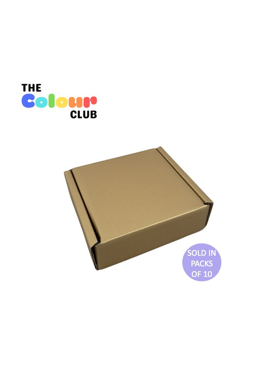 Flip Lid Box (Gold) (125x118x38mm) (Pack of 10)