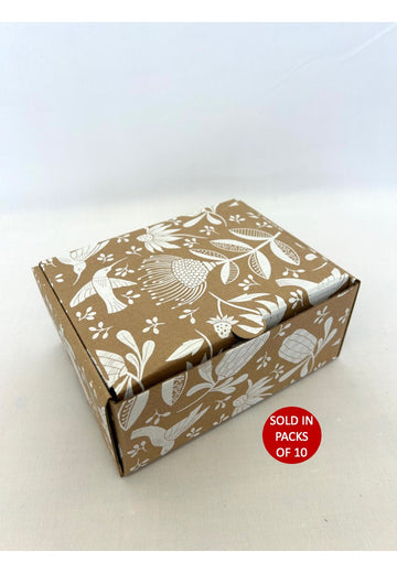 Medium Flip Lid Shipper Box (200x150x85mm) White Fynbos Fantasy (Pack of 10)