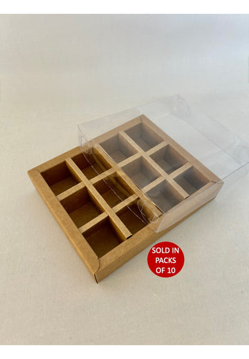 Small Chocolate Box INSERTS ONLYS (Kraft) (Pack of 10)